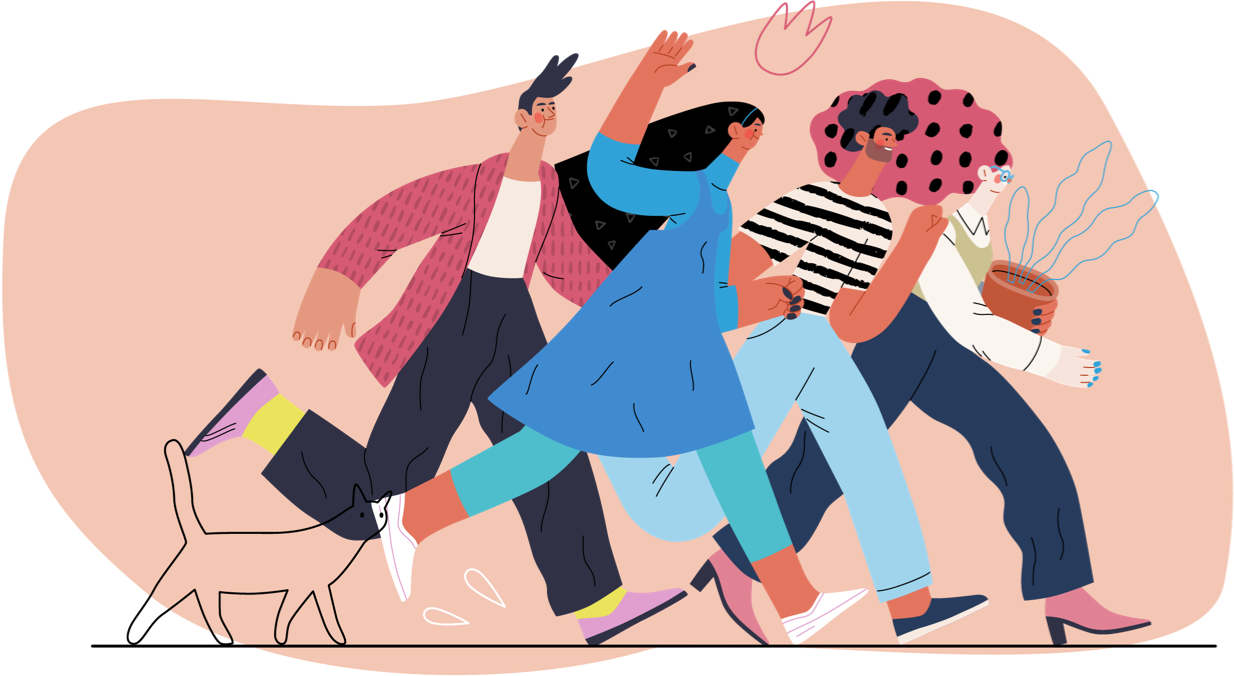 We Invent homepage header illustration